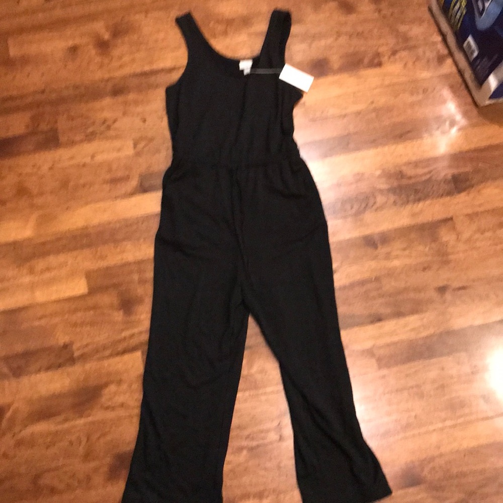 Cotton Capri Black jumpsuit